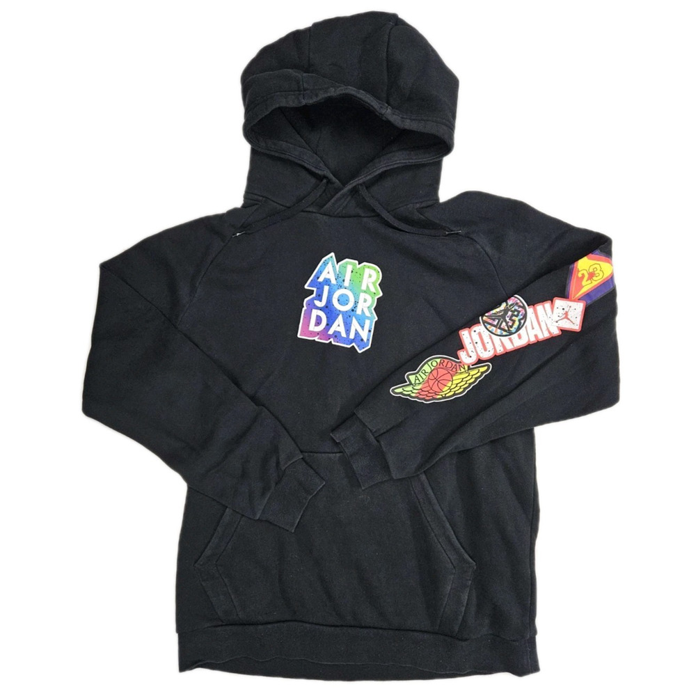 Jordan Hoodie Men's Size Large Graphic Logo Spellout Pullover Sweatshirt